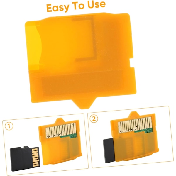 2 kpl Adapterikorttikamerat Keltainen Muistikorttisovitin 8gb Kompakti ja Helppokäyttöinen