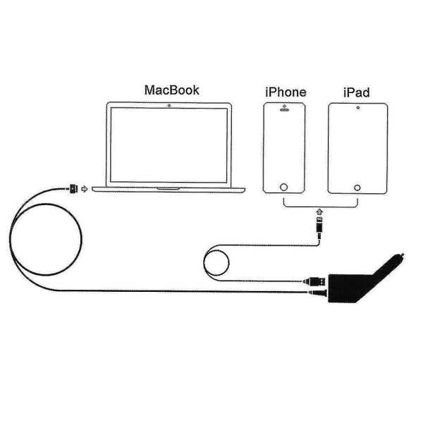 60W 5-nastainen T-mallinen MagSafe 2 -auton laturi Macbook A1465