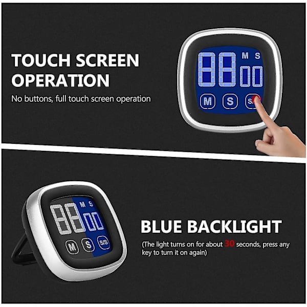Digital Køkken Kogetimer Med Nedtælling Stopur Timer, Magnetisk Timer Ur