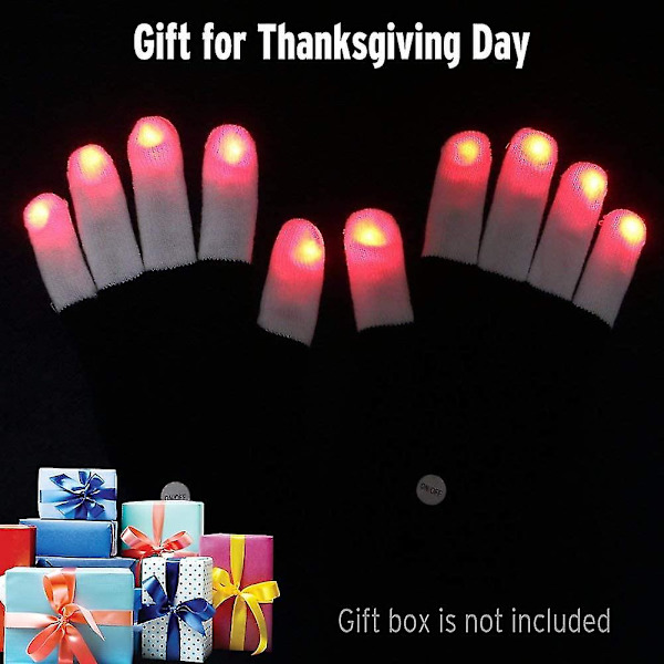2-pack Barnens Ljusvantar, Barnens Fingerljus Blinkande LED Varma Vantar