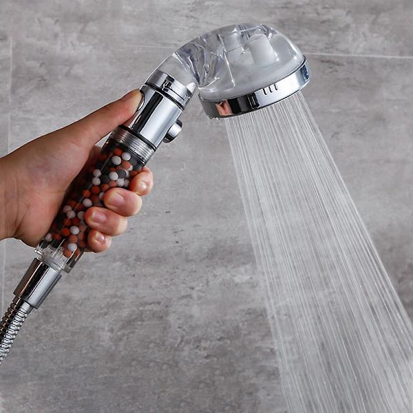 Högtryck Duschhuvud, 3 Lägen med Turboladdad Sprayfunktion