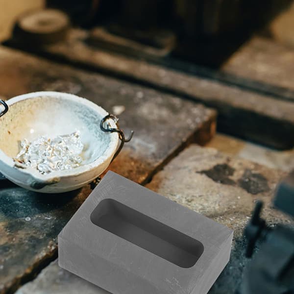 Grafittblokkform og smeltegullverktøy for smykkerstøping, middels 60x30x15mm solid grafittform