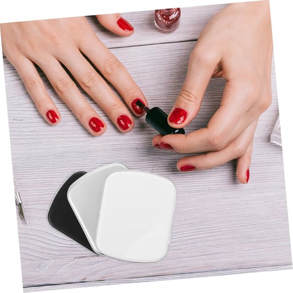 Bärbar Mini Nagellacksgel Organizerlåda med Fack Material Resevänlig Nagellacksförvaring