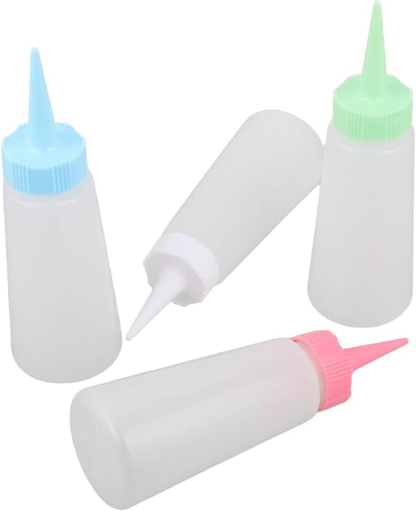 4 st återanvändbara hårfärgningsapplikatorflaskor 120 ml plastklämflaskor
