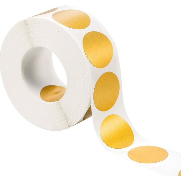 300 stycken klistermärken med skrapfunktion, runda (guld, 2,5 x 2,5 cm cirkel)