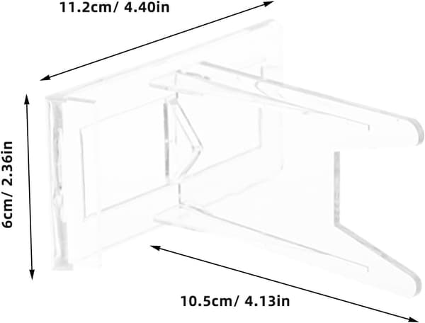 12 stk. staffeliholder med justerbar design og rektangulær base, fotostativ i PS-materiale