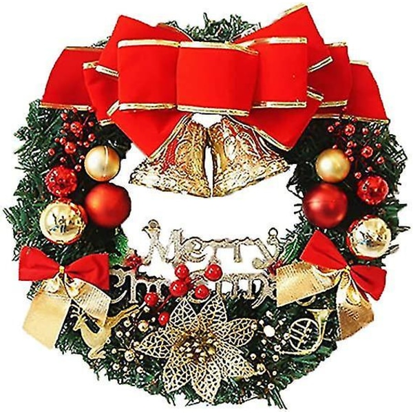 Julekrans 30 cm kunstig krans baubles dekor