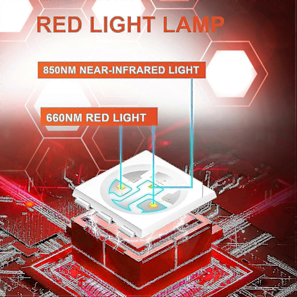 Rødt Lys Terapi Apparat 80 LEDer Infrarødt Lys Terapi Med Stativ (15\"-60\"), 660nm 850nm Dyp Rødt Lys Terapi For Kropp, Smerte, Hud_k29 72 led