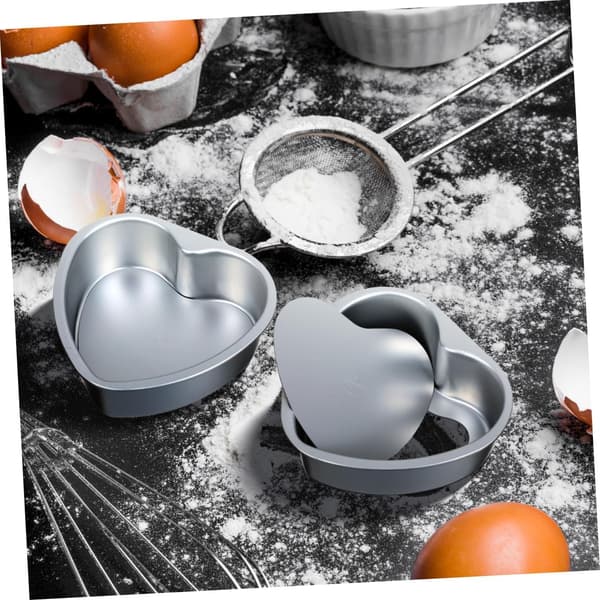 2 st kakformar ostformar hjärtformad aluminiumlegering non-stick bekväm lätt att diska