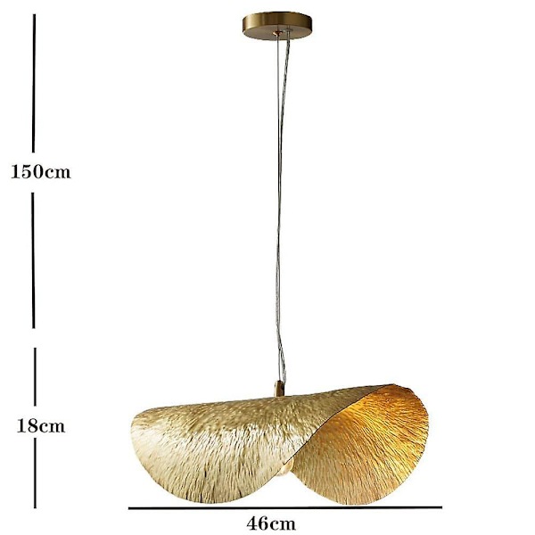 46cm LED Pendellampe Lotusblad-formet Metal Lampskærm