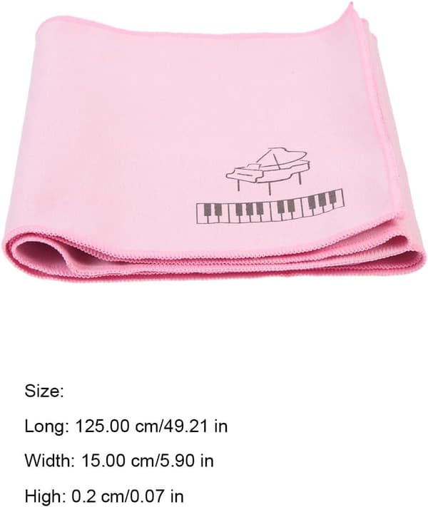 Polyester Klaver Keyboard Cover Keyboard Tilbehør 15 * 125cm Pink Vandabsorption