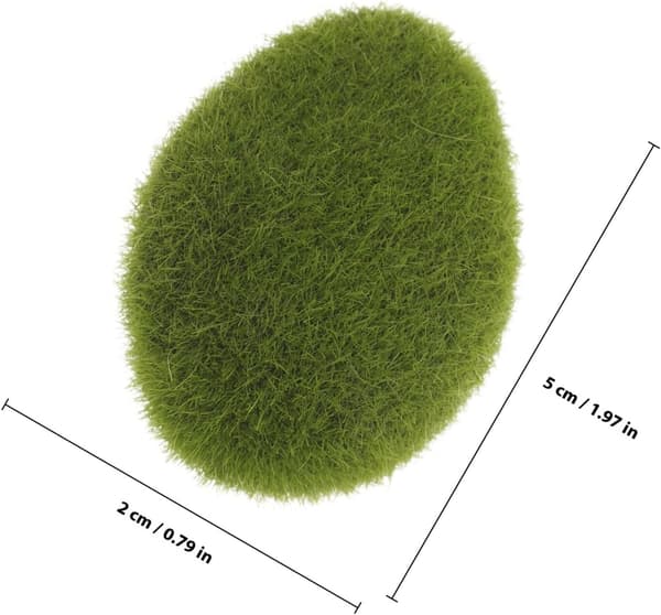 Falsk mosssten Simulering Mosssten Delikat formad design Plast Lätt att underhålla Inte lätt att deformera
