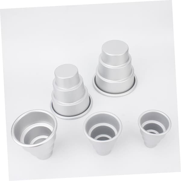 4 stk. 3-lags kageforme Mini kageforme Aluminiumlegering Kreative bageforme