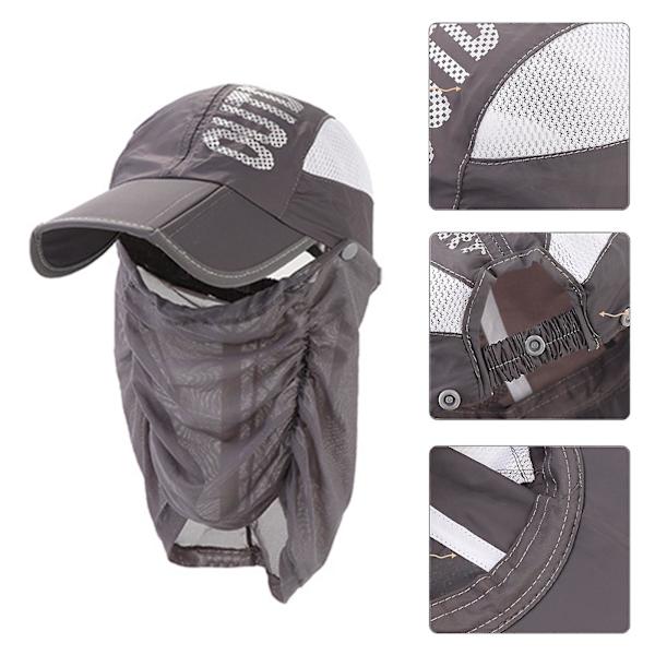 Kvindesolhat med Aftagelig Klap, Foldbar Baseballkasket med Bred Skygge Khaki
