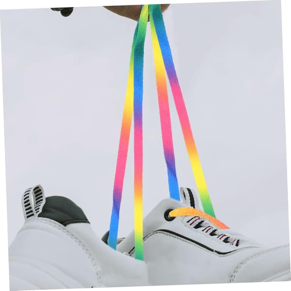 10 par regnbue snørebånd lange polyester snørebånd til sneakers sko regnbue gradient snørebånd