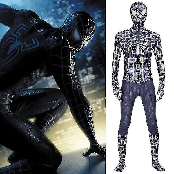 Venom Jumpsuit Barnkläder Superhjälte Fancy Up Zentai Bodysuit Prestanda Kostym 3-4 Years