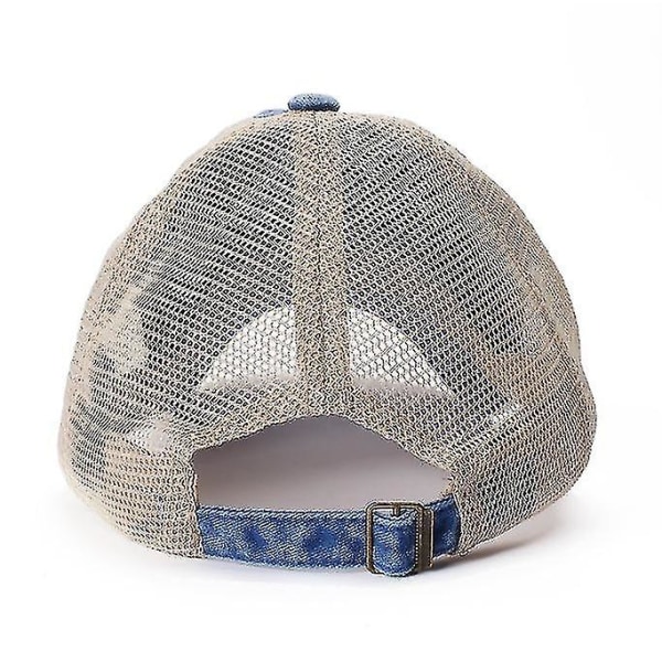 Retro Denim Basebollkeps Meshkeps Bakknappkeps