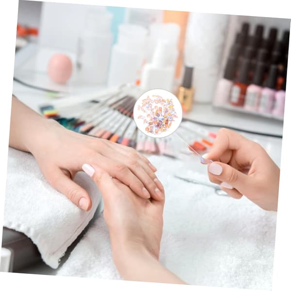 100 stk. neglekunstsmykker flade lapper til manicureindretning form til DIY-negle