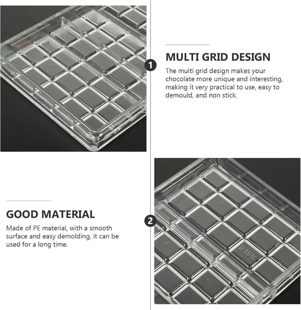 Chokladtillverkningssats Lätt Non-Stick Pe Multi-Grid Design Liten Chokladform