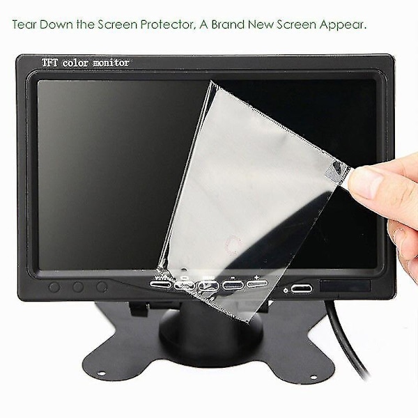 12V-24V 7\" TFT LCD HD-monitor för bil CCTV backkamera