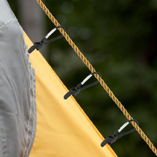 12 st plast campingtältklämmor vindtäta ankformade klämmor