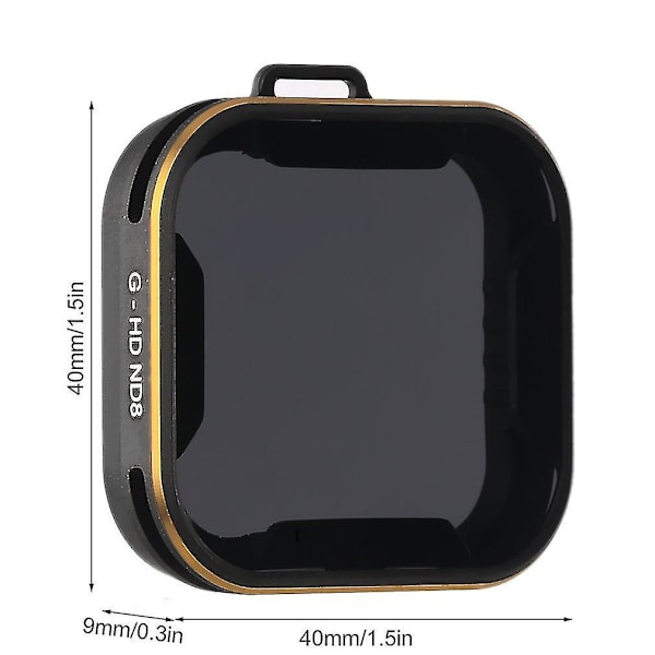 PGYTECH 1pc Guldkantet Objektivfilter HD ND8 Gopro Hero 5