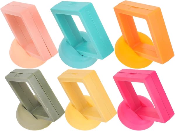 6st Displayfodral Ram Displayfodral Hållare Plast Mångsidig Smyckesorganisatör