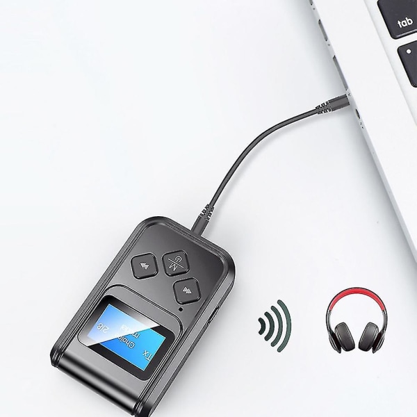 Bluetooth-sovitin Led-näyttö Langaton ääni Bluetooth 5.0 Lähetin