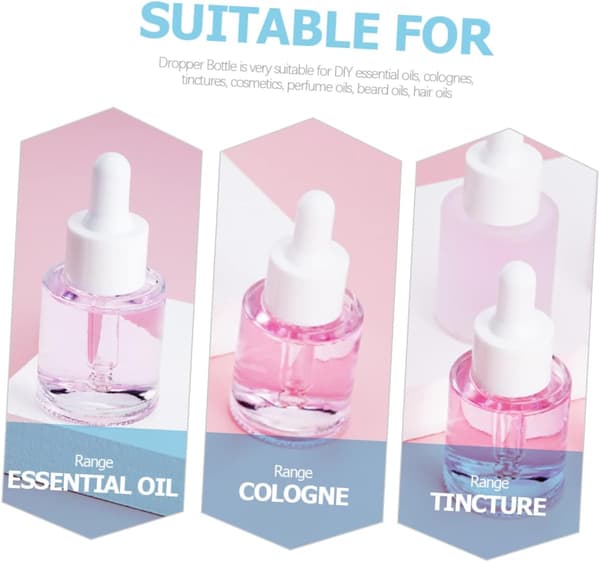 10 st glasflaskor för lotion, förvaring av eteriska oljor, påfyllningsbar läckagesäker design för resor
