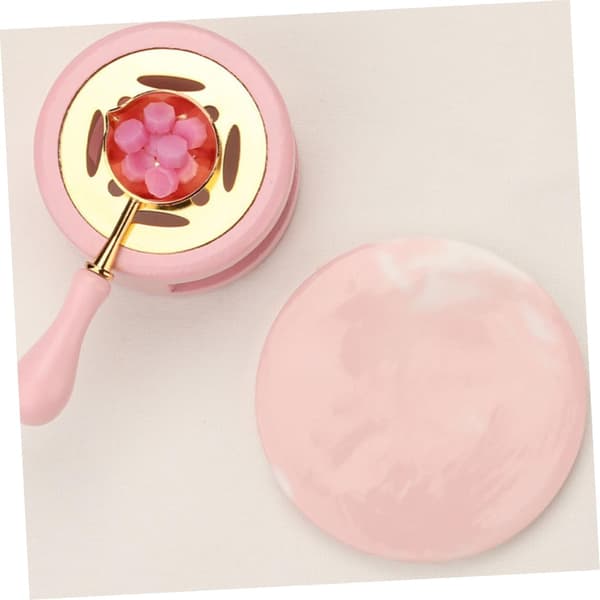 Forseglingsvoksstempel Bakplate Sett 2 stk Marmormønster Rosa Runde Åttekantede Coasters