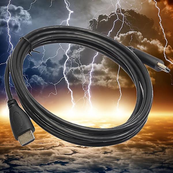 1,5m-5m HDMI-kabel med han-stikadapter, sort