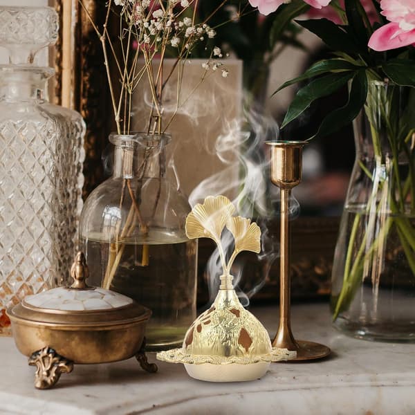 Legering Røgelsesbrænder Kegle Spole Røgelsesbrænder Mini Zinklegering Aromaterapi Tilbehør Elegant Belægning Kontor Zen Rum