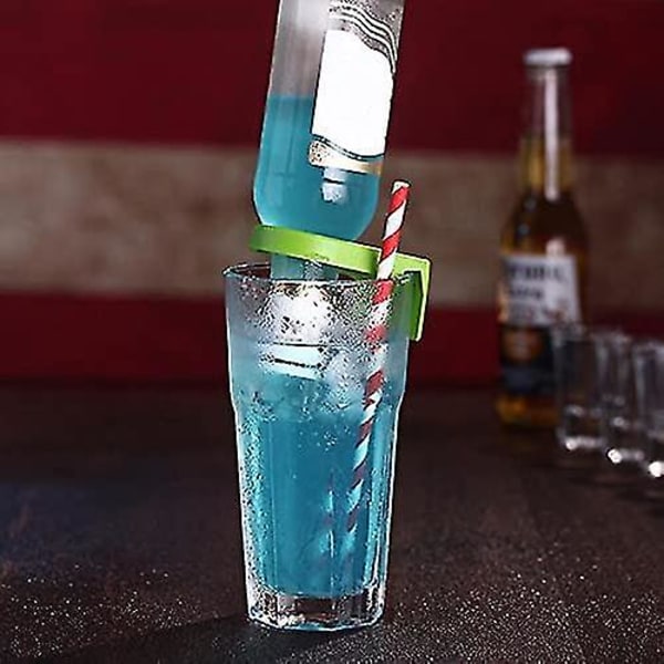 Abs Plast Dryck Clips Flask Spänne Hållare Vinglas Clip Hållare Beer Cocktail Snap För Schooner Goblet Glasögon (färg: svart, rödgulgrönblå)5