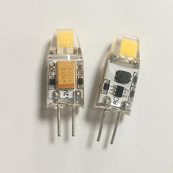 10 stk 1,5W LED COB Bi-pin Lyspære 300lm G4 Varmt Hvit
