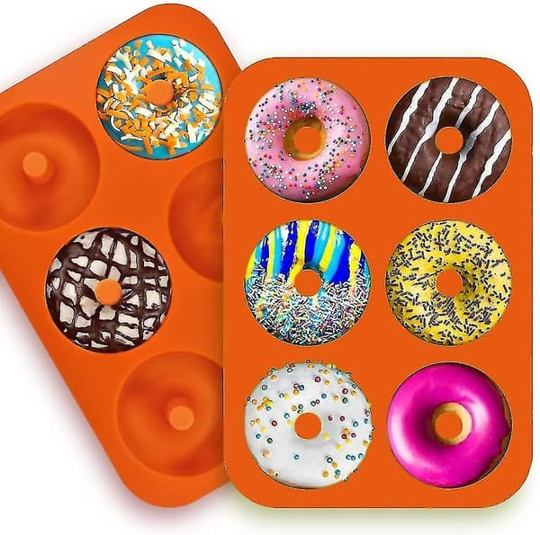 Silikon Donutforme, 6 Hulrum Ikke-klæbende Sikker Donutbageform