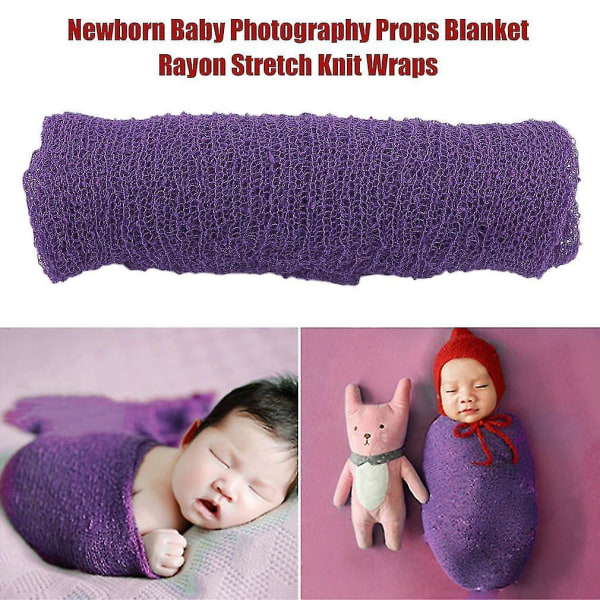 Nyfødt baby fotografi rekvisitter Teppe Stretch Strikke Wraps