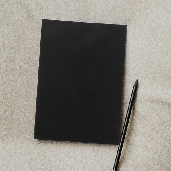 5 stk. blank notesbog, ulinjerede sider, kraftomslag, akvarelskitsebog