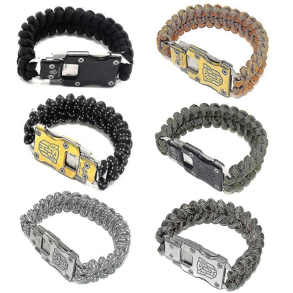 Overlevelsesarmbånd for utendørs - Kutter, tau, multifunksjonell, livreddende, selvforsvar digital camouflage 22cm