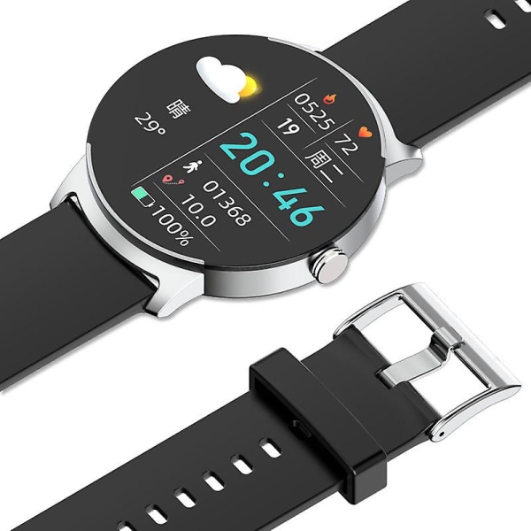 Smartwatch Armband Hjärtfrekvens Blodtryck Blodsocker NFC Access Control KS02 Smart Silver