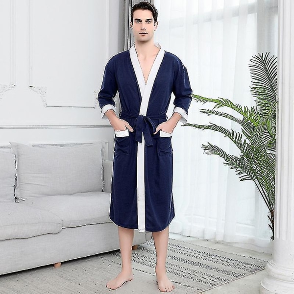 Badekåpe Bomull Fløyel Håndkle Thickening Hotel Pyjamas for menn