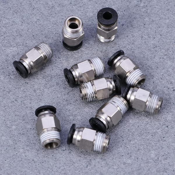 24 stk. profesjonell mannlig rett pneumatisk PTFE-rørkobling