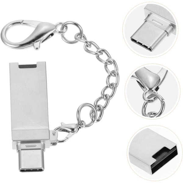 1kpl Typec-kortinlukija Type c Micro -kortinlukija Kortti avaimenperäsovittimella USB-sovittimet