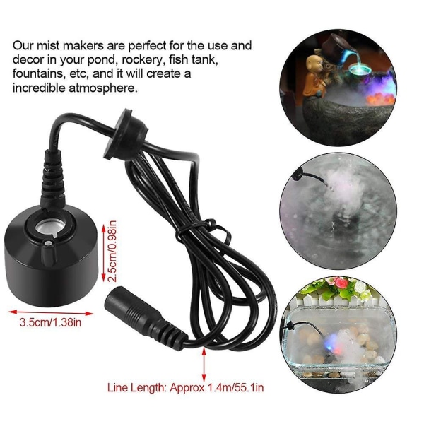 Mini Diffuser Mist Maskin Vannfontene Dam Fisketank Skape Atmosfære For Hage Kontor Hjem
