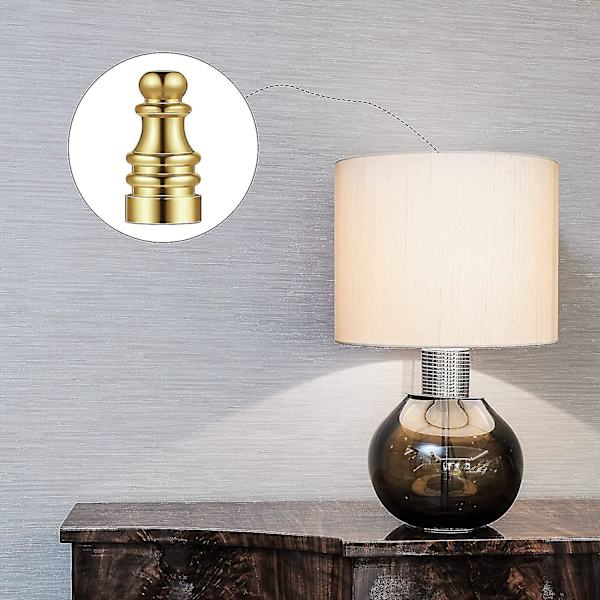 4 stk. Lampe Toppknotter i Solid Messing, 1-3/4 tommer