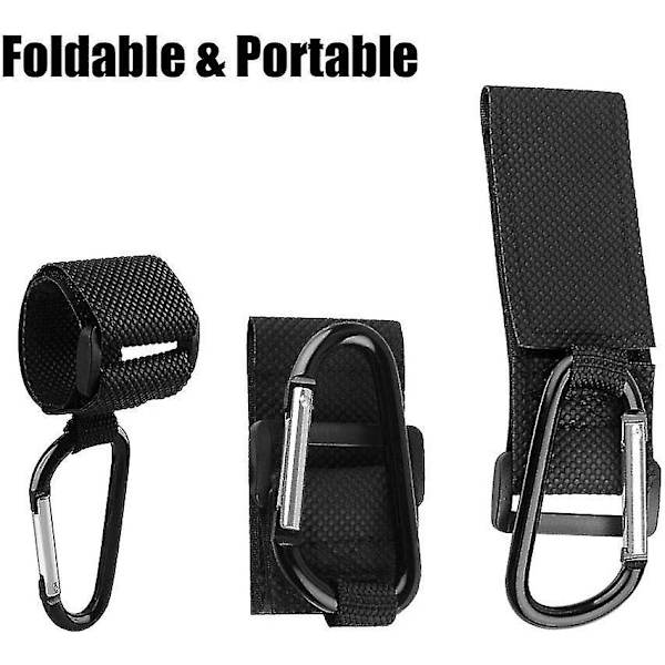 4-pakks Strollerklips, Strollerkroker Stroller Karabinklips for å henge gaver