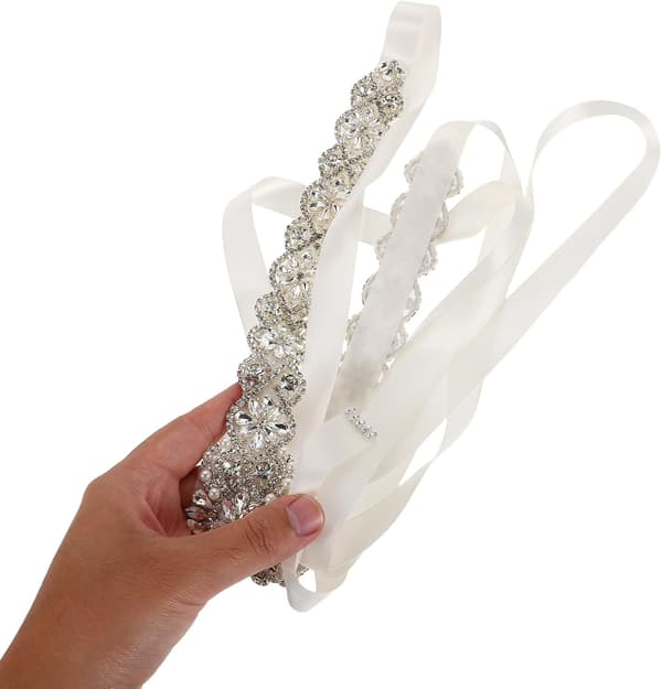 Justerbart Rhinestone Brudebelte for Brudekjole Korsettstil