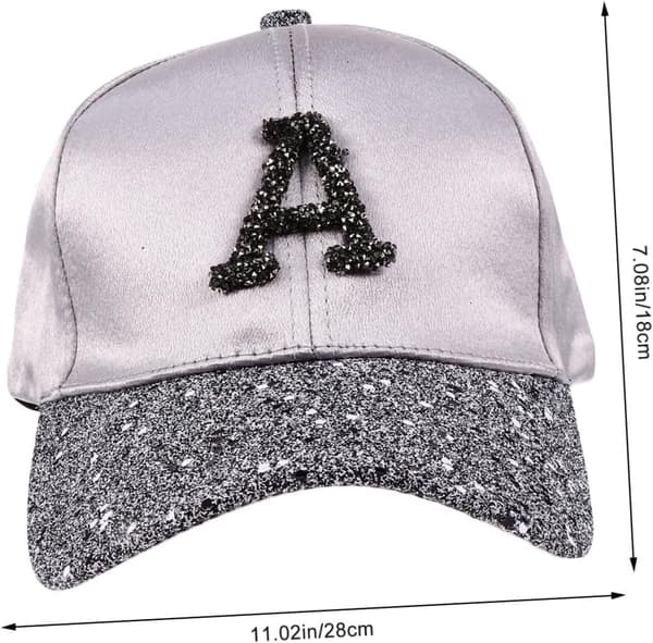 Spids Sommer Baseballkasket til Kvinder med Lyst Diamantbogstavdesign Åndbar Solhat