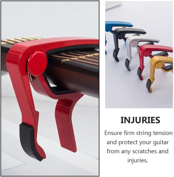 Gitarr Capo 5 st aluminiumlegering med snabbklämspänning för akustisk elgitarr ukulele bas
