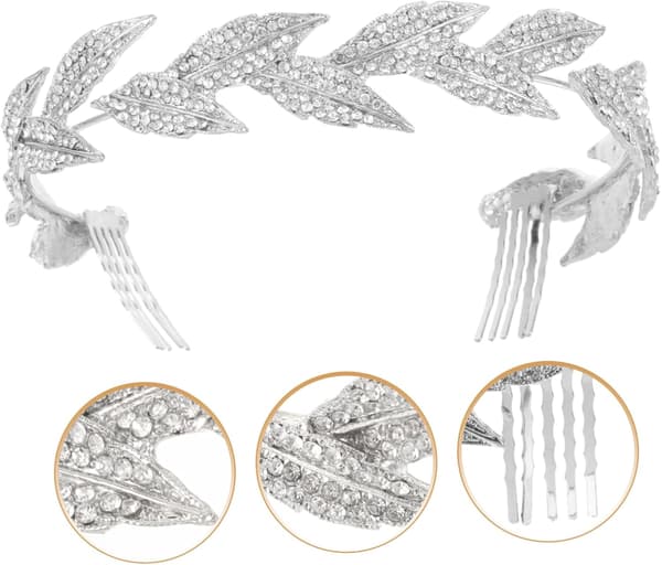 1 stk Rhinestone Hårkam Hodeplagg Elegant Brudehårtilbehør til Bryllup, Fester og Danser
