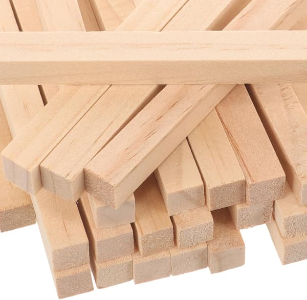 30 st träpinnar för hantverk DIY modellbygge rektangulära träpinnar